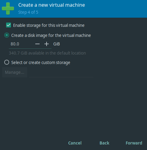 Figure 4: create a disk