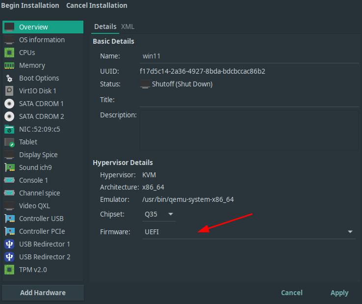 Figure 11: enable secure boot